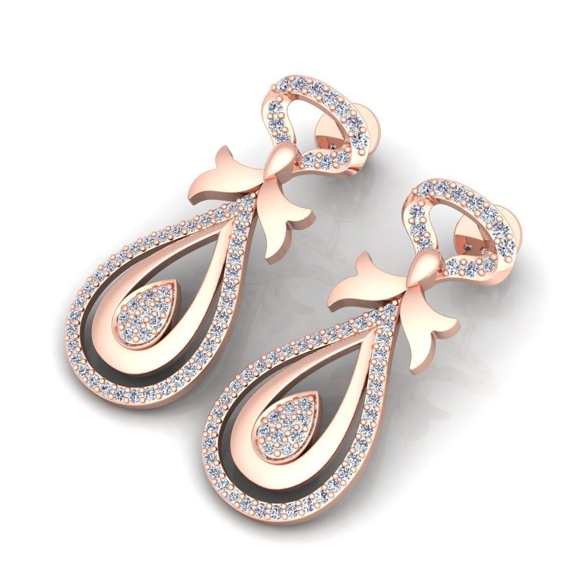 Woman Earring 3d Model 3D print model_2