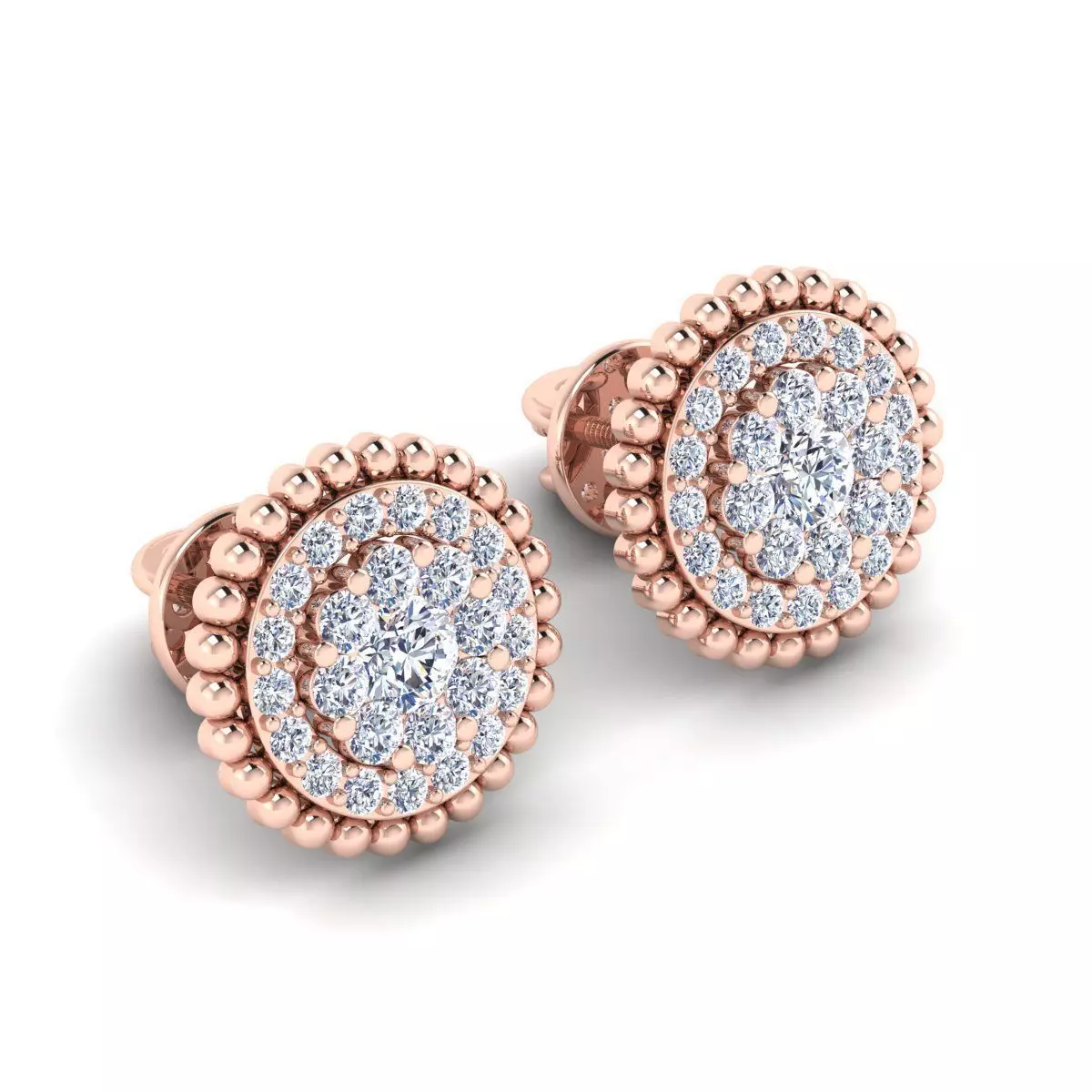 Accent Stude Earring 3d Model 3D print model_0