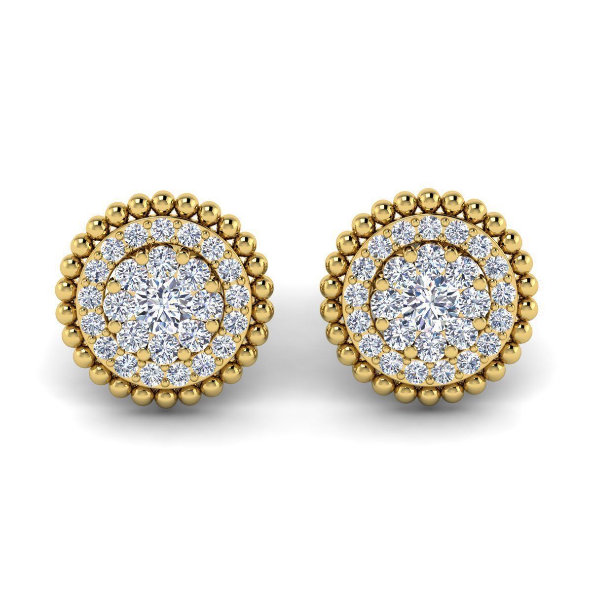 Accent Stude Earring 3d Model 3D print model_3