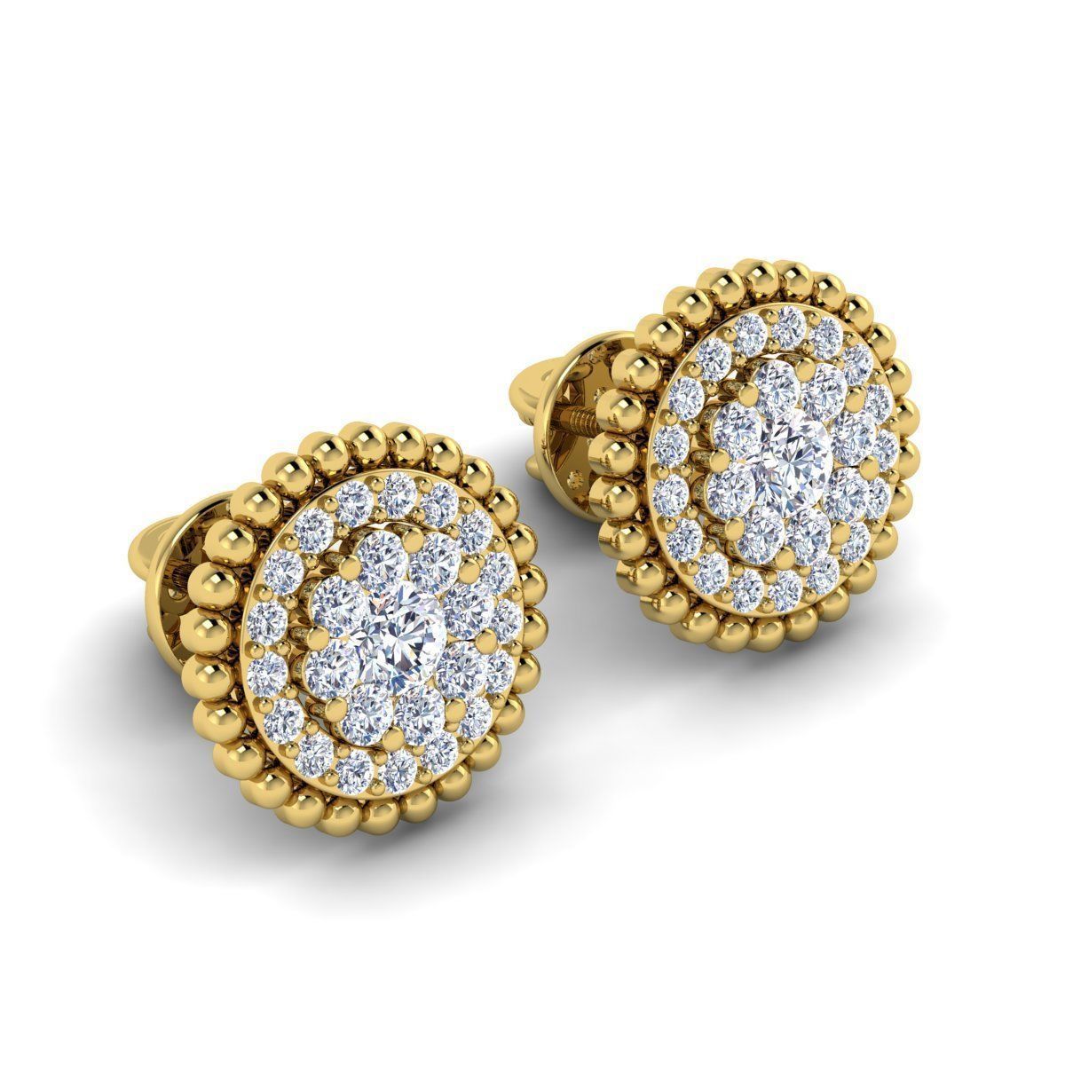 Accent Stude Earring 3d Model 3D print model_5