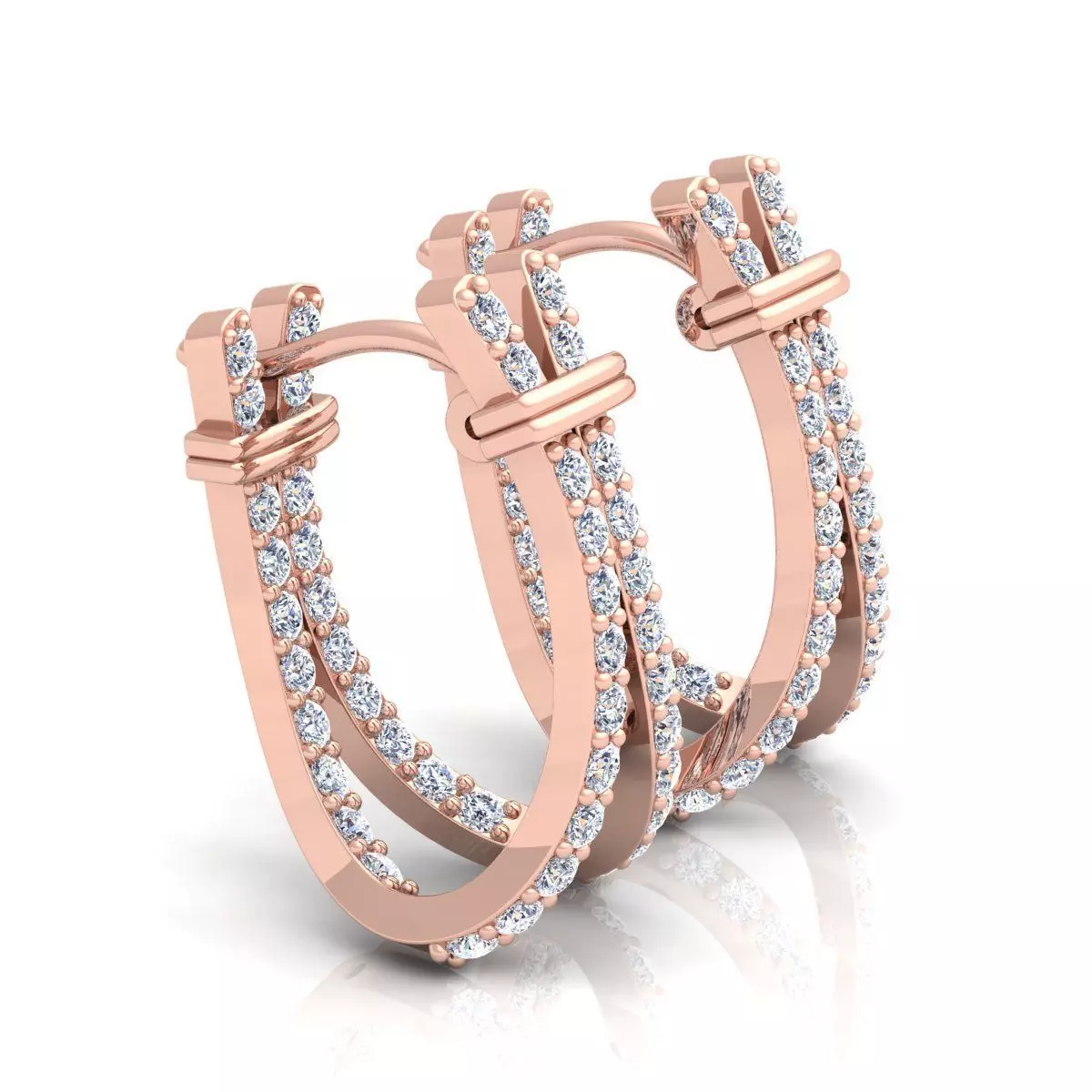 Fancy Earring 3d Model  3D print model_0