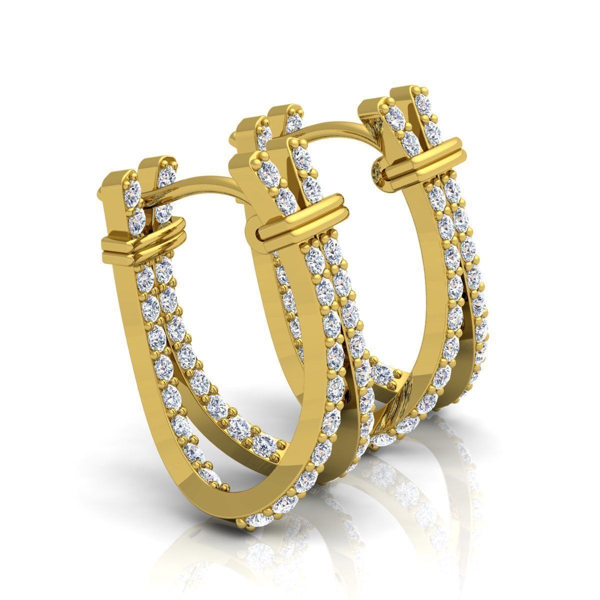 Fancy Earring 3d Model  3D print model_5
