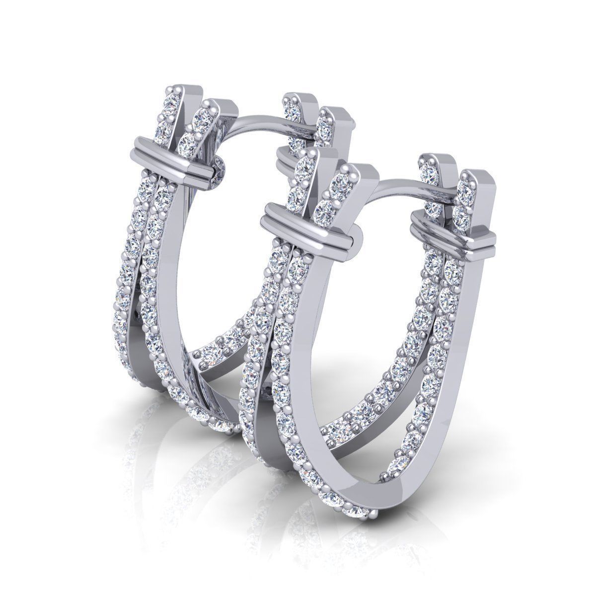 Fancy Earring 3d Model  3D print model_1