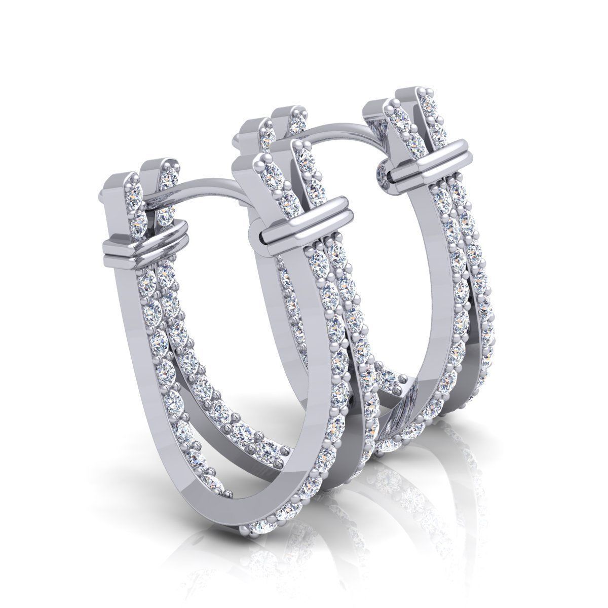 Fancy Earring 3d Model  3D print model_6