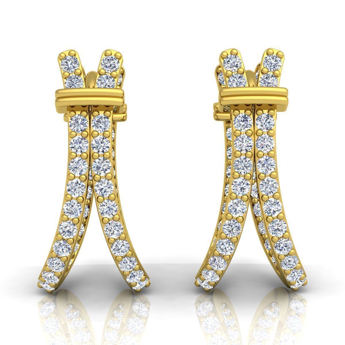 Fancy Earring 3d Model  3D print model_4