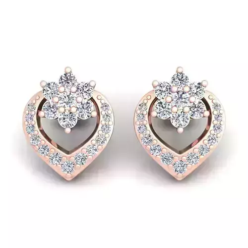 Heart Earring 3d Model 