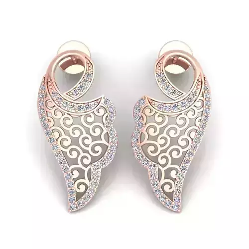 Woman Earring 3d Model 