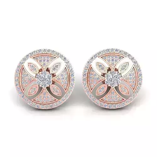 Round Earring 3d Model 