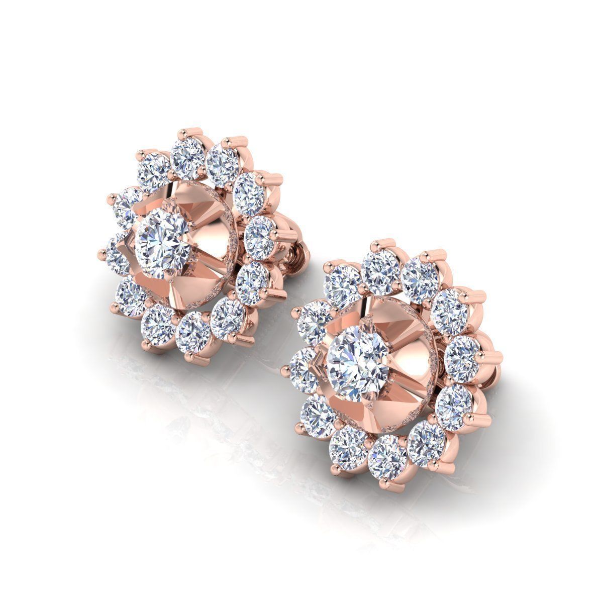 Stude Earrring 3d Model  3D print model_2