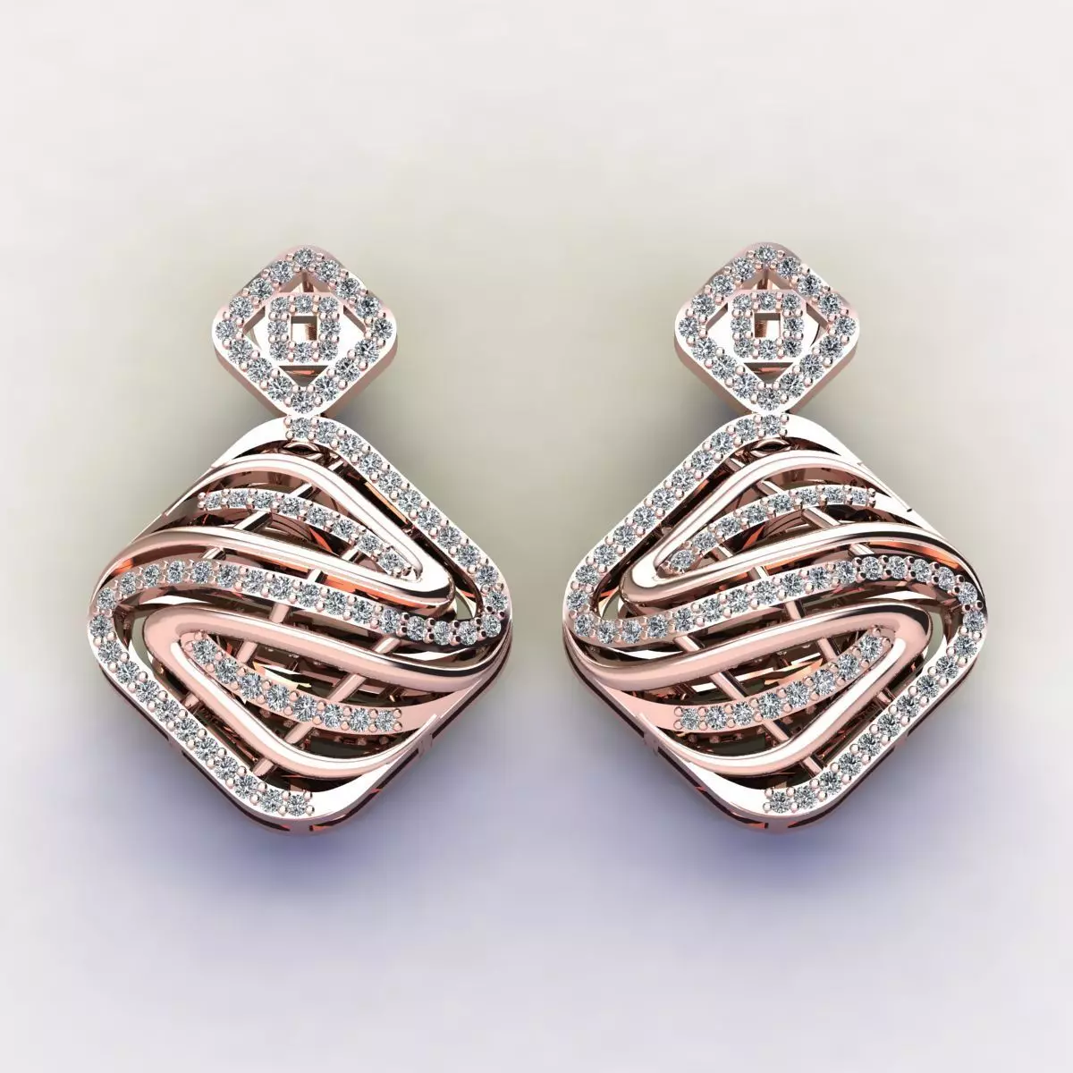 Fancy Earring 3d Model 3D print model