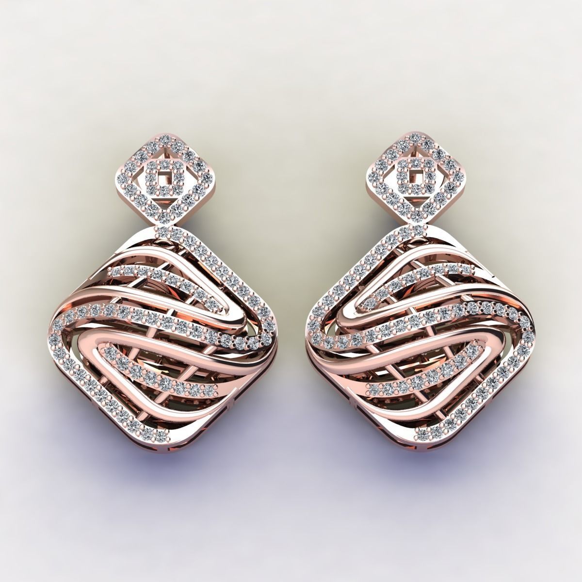 Fancy Earring 3d Model 3D model 3D printable | CGTrader