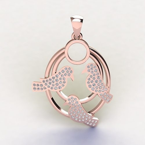 Bird Pendent 3d Model  3D print model