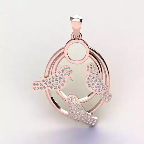 Bird Pendent 3d Model 3D print model