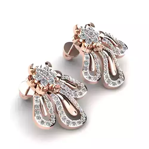 Fancy Earring 3d Model 3D print model