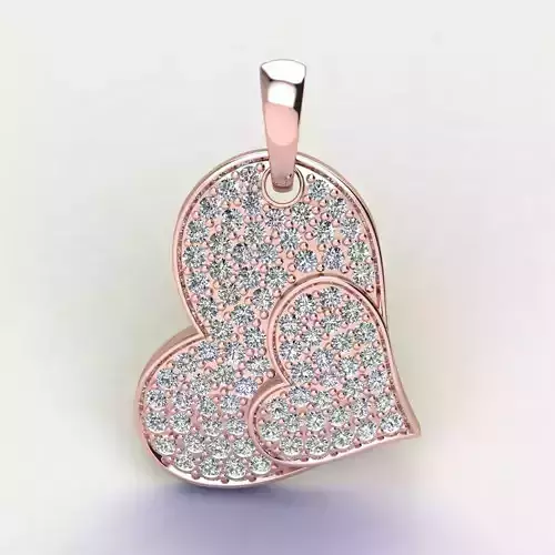 Hear LOve Pendent 3d Model  3D print model