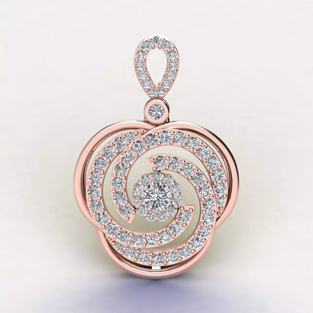 Royal Look Round Pendent 3d Model 3D print model