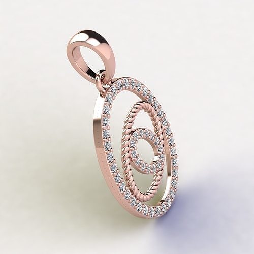 Big Round Pendent 3d Model  3D print model