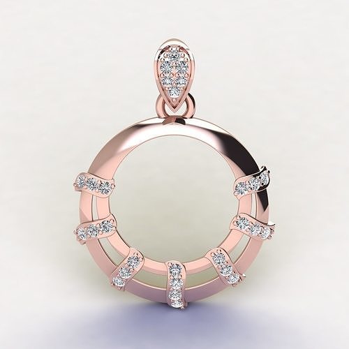 Double Round Pendent 06 3D print model