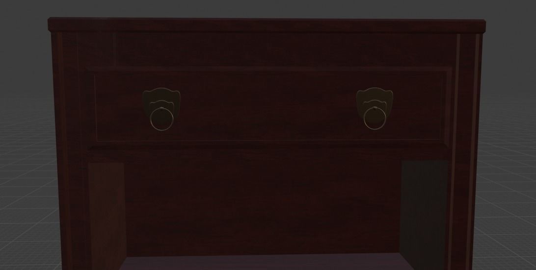 Bookshelf bookcase with shelves and drawers Free low-poly 3D model_1