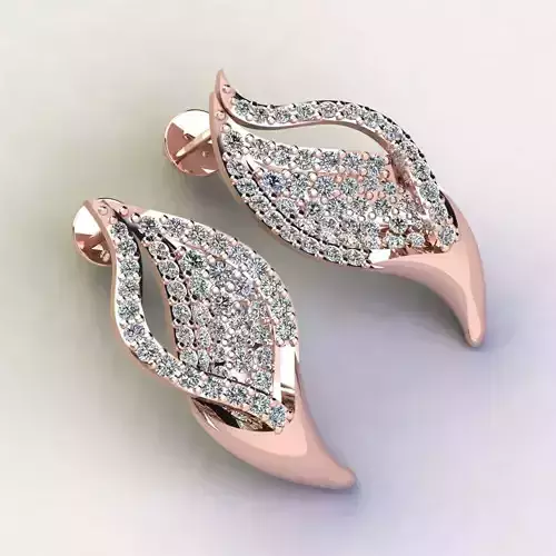 Fancy Woman Earring 06 3d model 