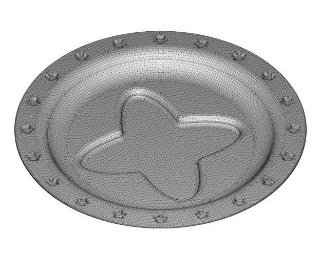 Elegant Serving Plate 3D print model_2