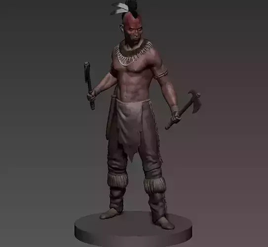 MOHICAN WARRIOR 3D print model