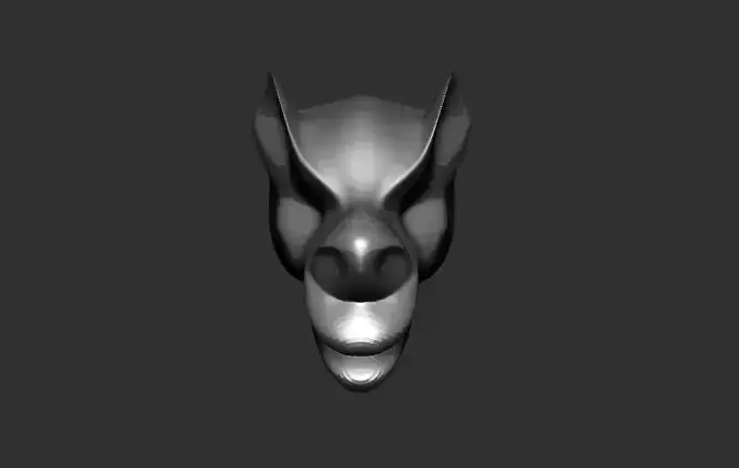Face 3d model horse head