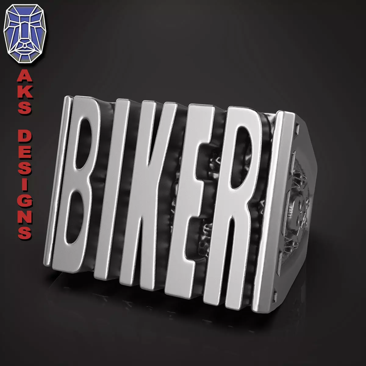 biker ring jewelry Biker 1 3D print model