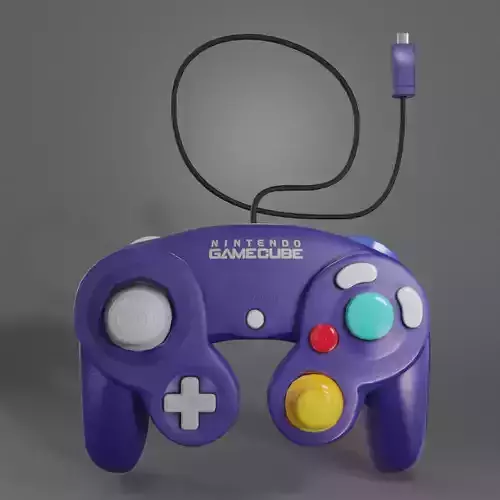 Nintendo Game Cube Controller Low-poly 3D model