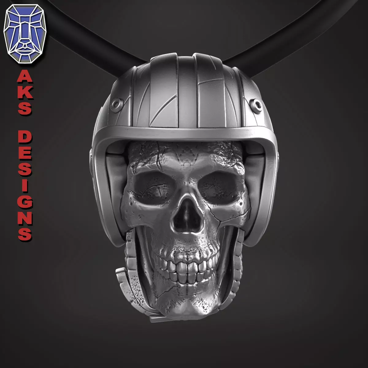 skull Pendant Jewelry Biker skull 1 3D print model