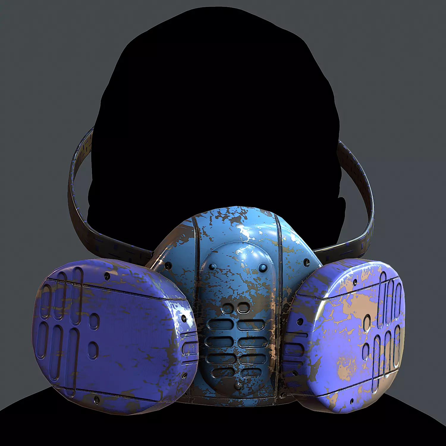 Gas mask helmet 3d model scifi Low-poly Low-poly 3D model