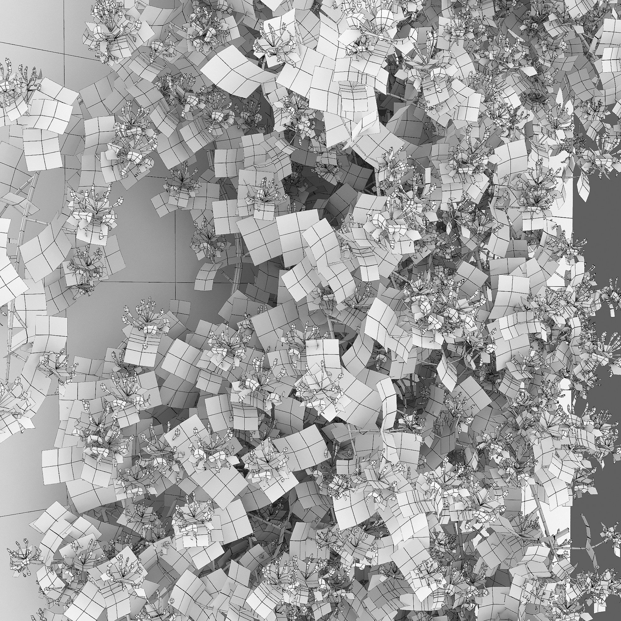 Lonicera climbing flowering 01 3D model_5