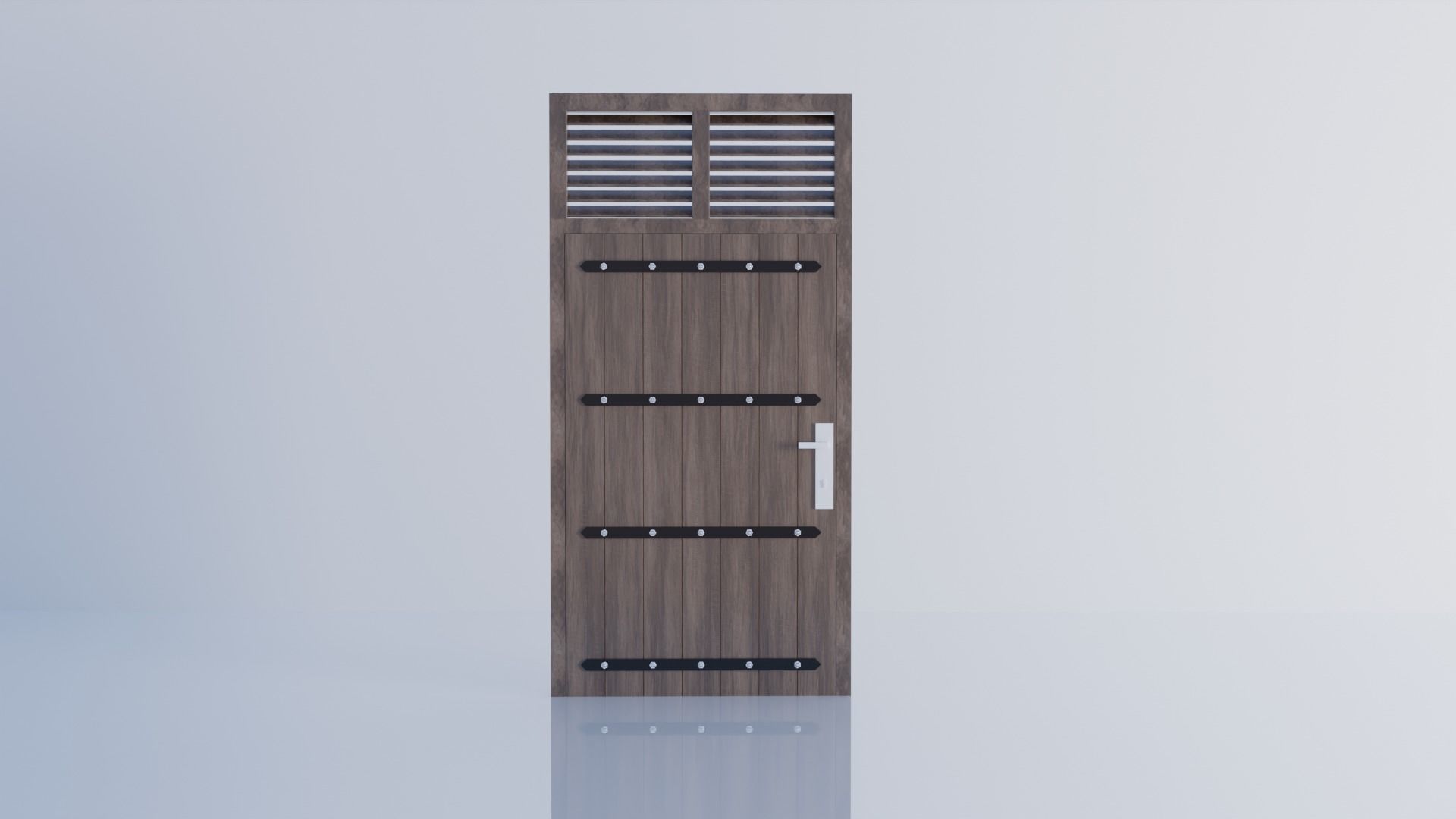 Wood Door Free 3D model_3