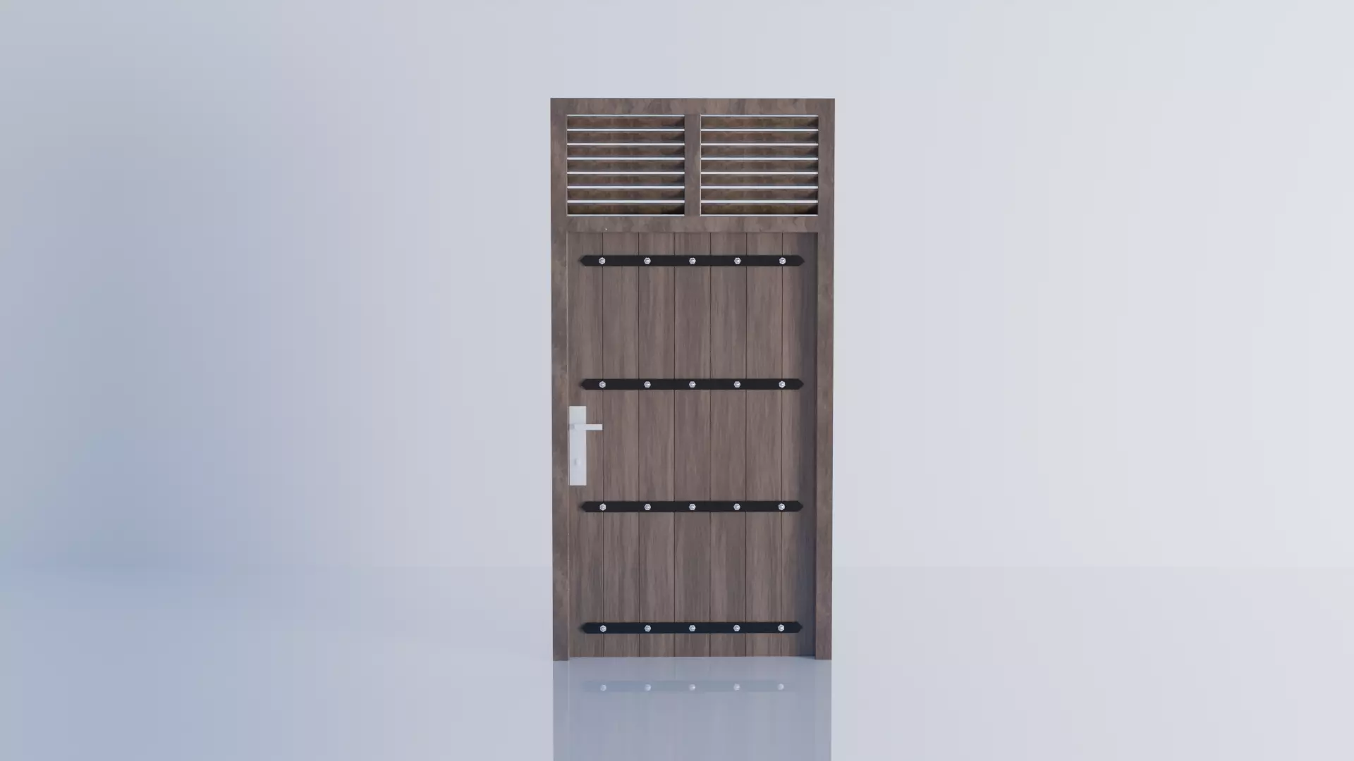 Wood Door Free 3D model_0