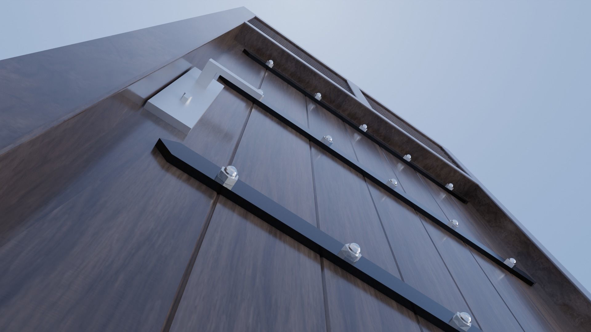 Wood Door Free 3D model_2