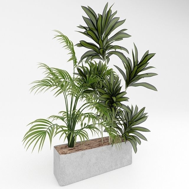 Indoor planter box set 3D model SW1 3D model_3
