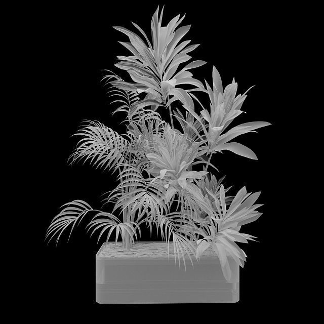 Indoor planter box set 3D model SW1 3D model_4