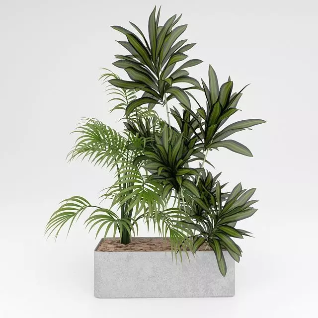 Indoor planter box set 3D model SW1 3D model_0