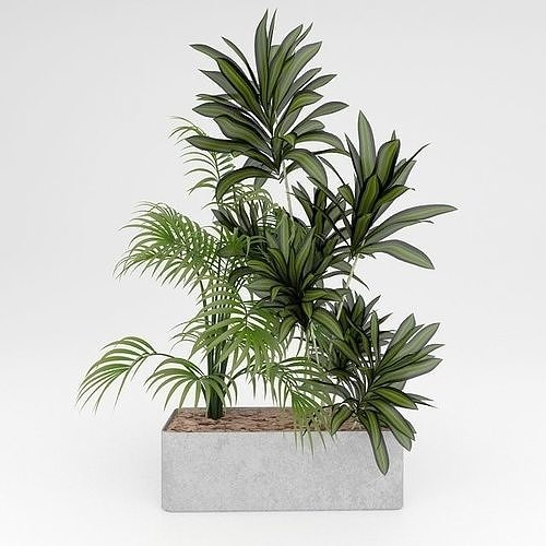 Indoor planter box set 3D model SW1 3D model