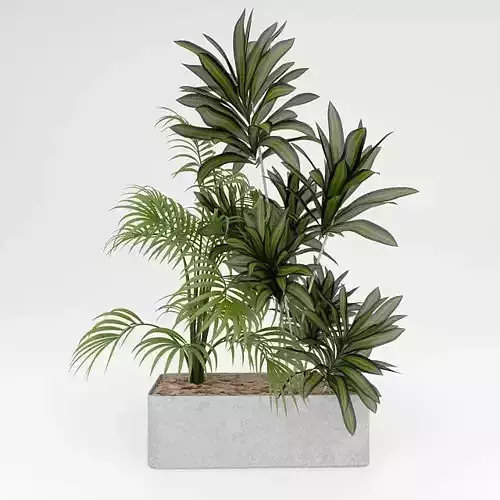 Indoor planter box set 3D model SW1 3D model