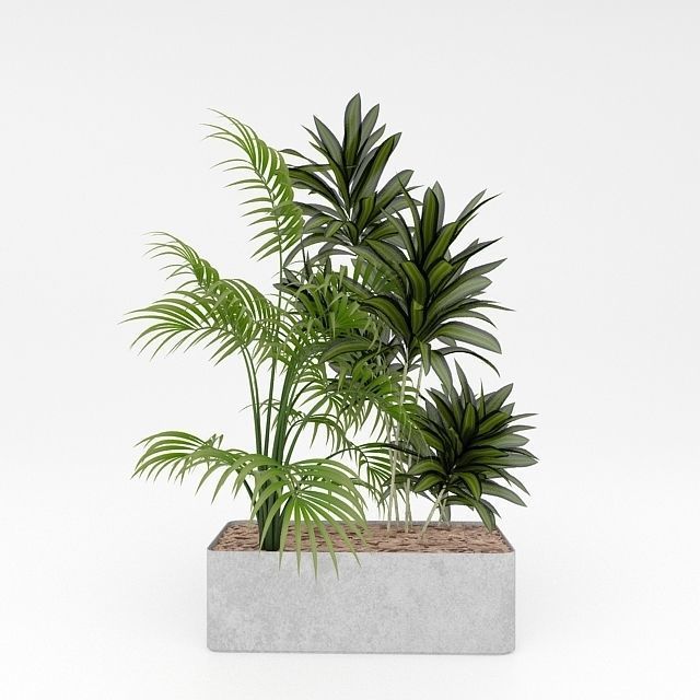 Indoor planter box set 3D model SW1 3D model_2