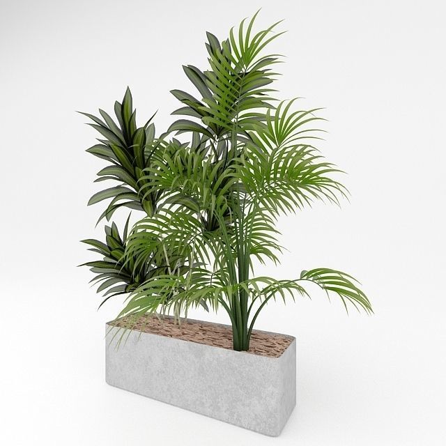 Indoor planter box set 3D model SW1 3D model_1
