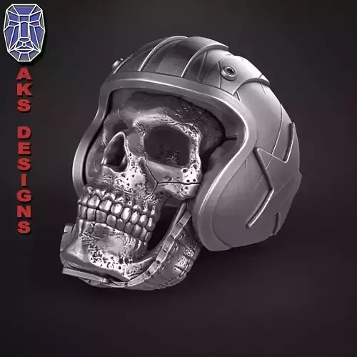  skull Ring Jewelry Biker skull 1 3D print model
