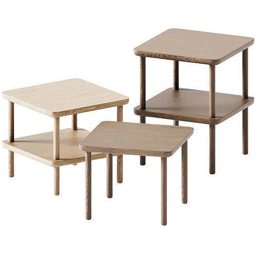 Square Side Tables Baker by DesignByThem 3D model