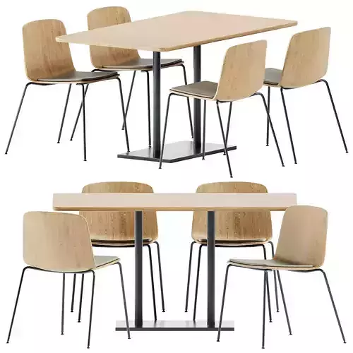 Easy Mix by Ton  and Wooden Upholstered Chair Rama by Kristalia