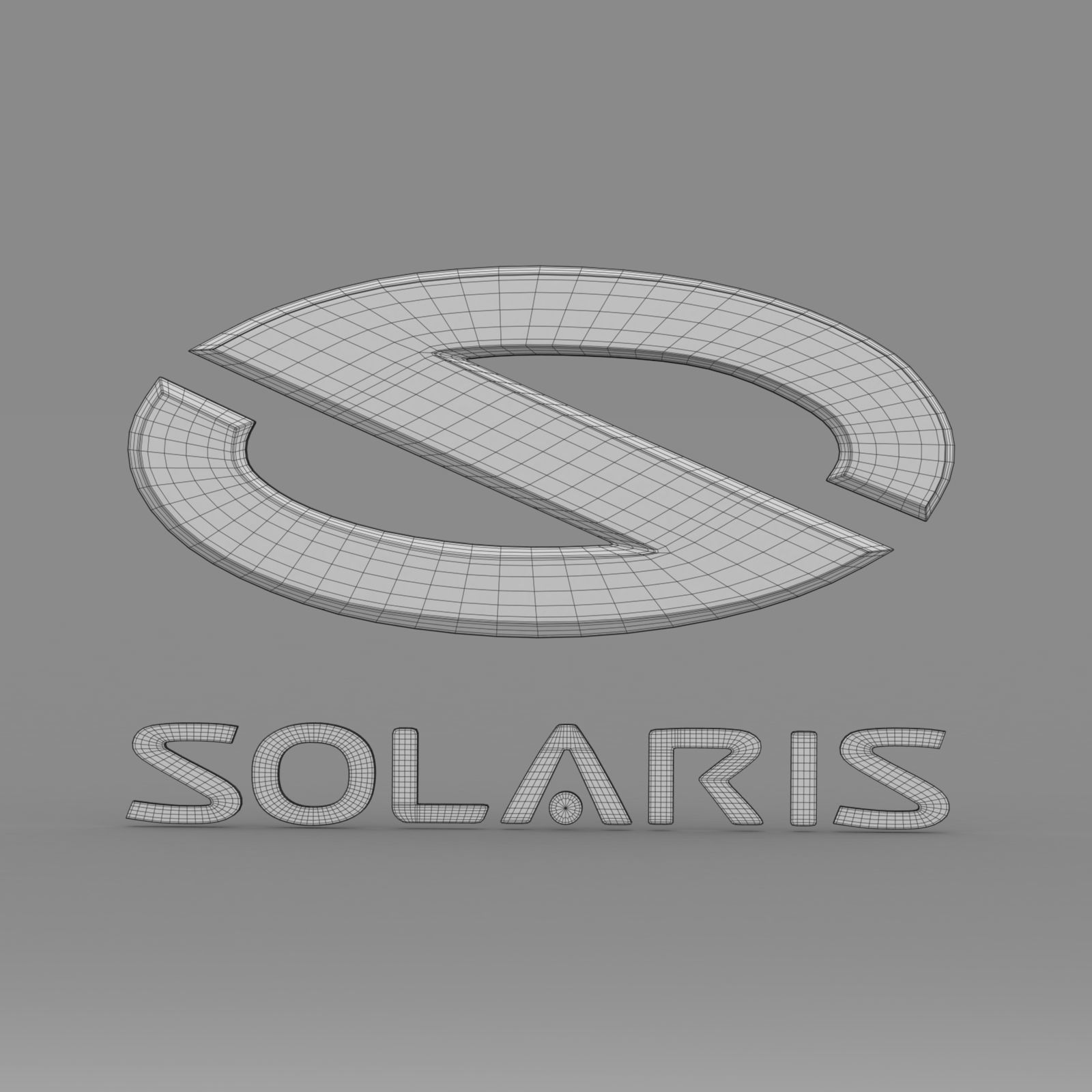 solaris logo 3D model_7
