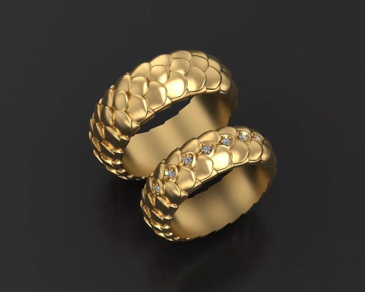 Wedding Rings scales 3D print model