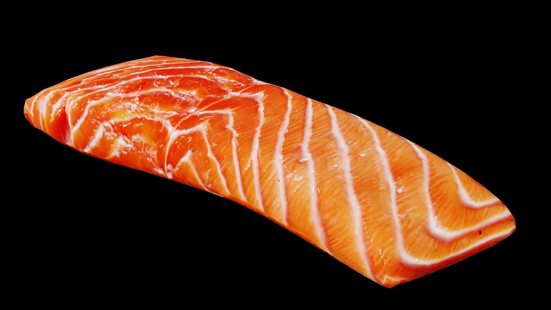 Salmon Fillet Low-poly 3D model_41
