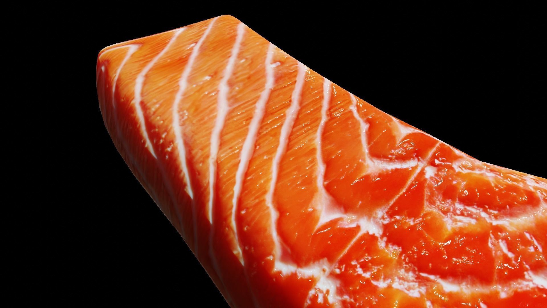 Salmon Fillet Low-poly 3D model_7