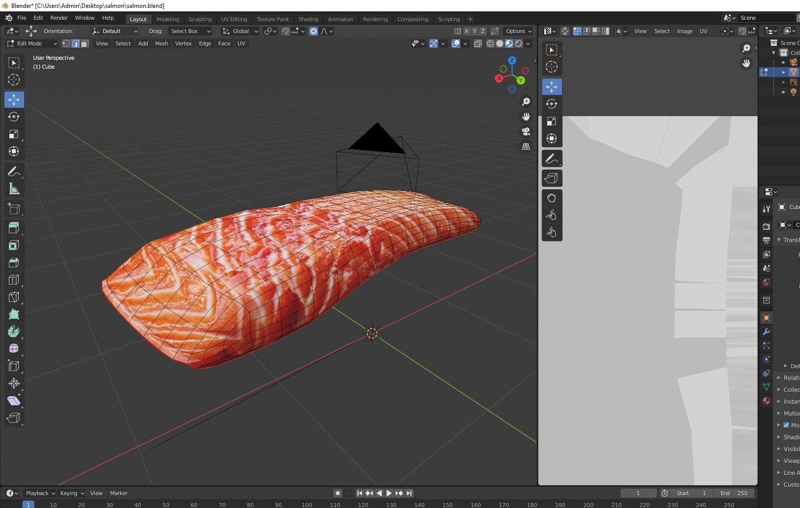 Salmon Fillet Low-poly 3D model_20